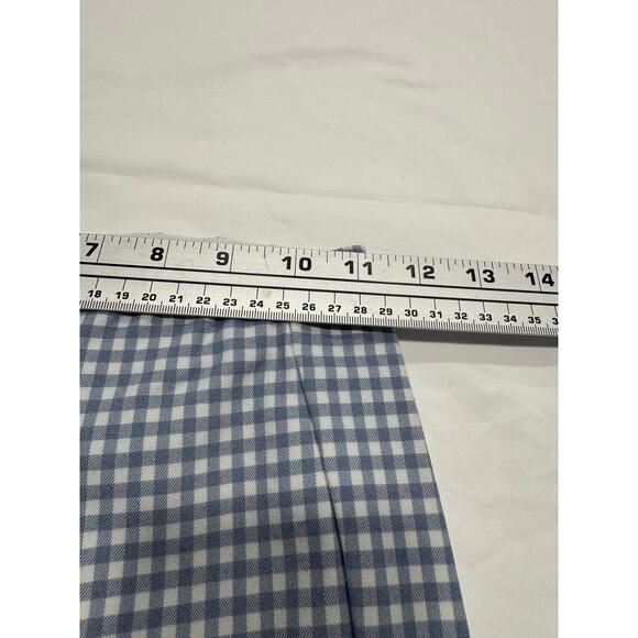 Rag & Bone Simone Crop Pants Size 0 Blue White Gingham Check High-Rise Stretch - Picture 8 of 9